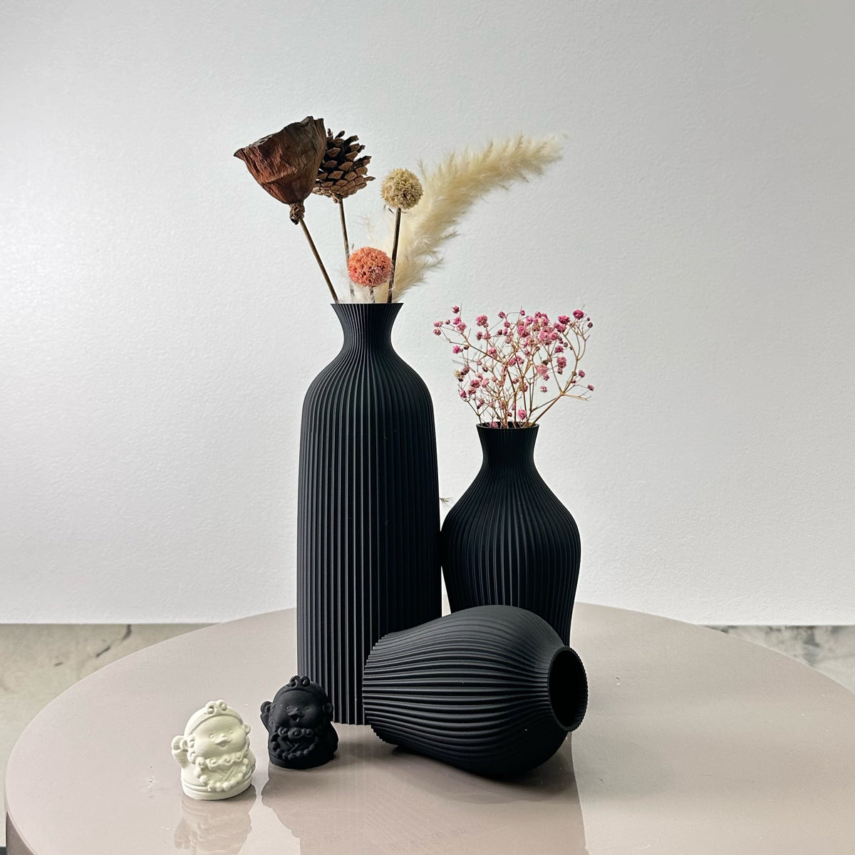 Elegant 3-Piece Decorative Vase Set