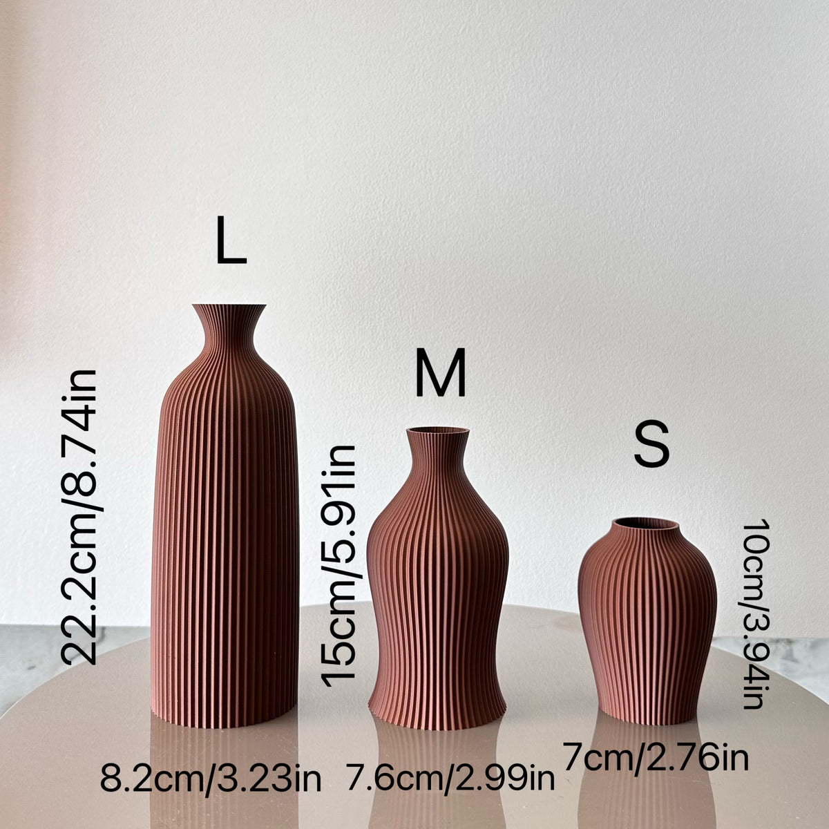 Elegant 3-Piece Decorative Vase Set