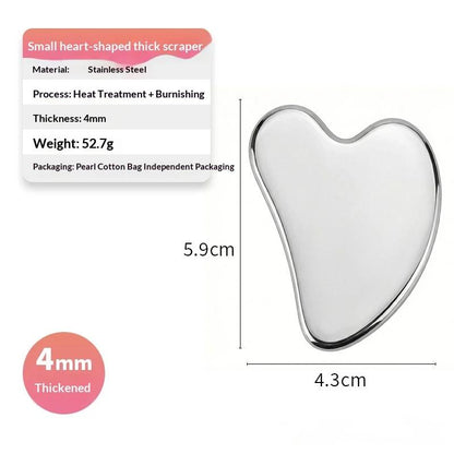 Stainless Steel Heart Gua Sha