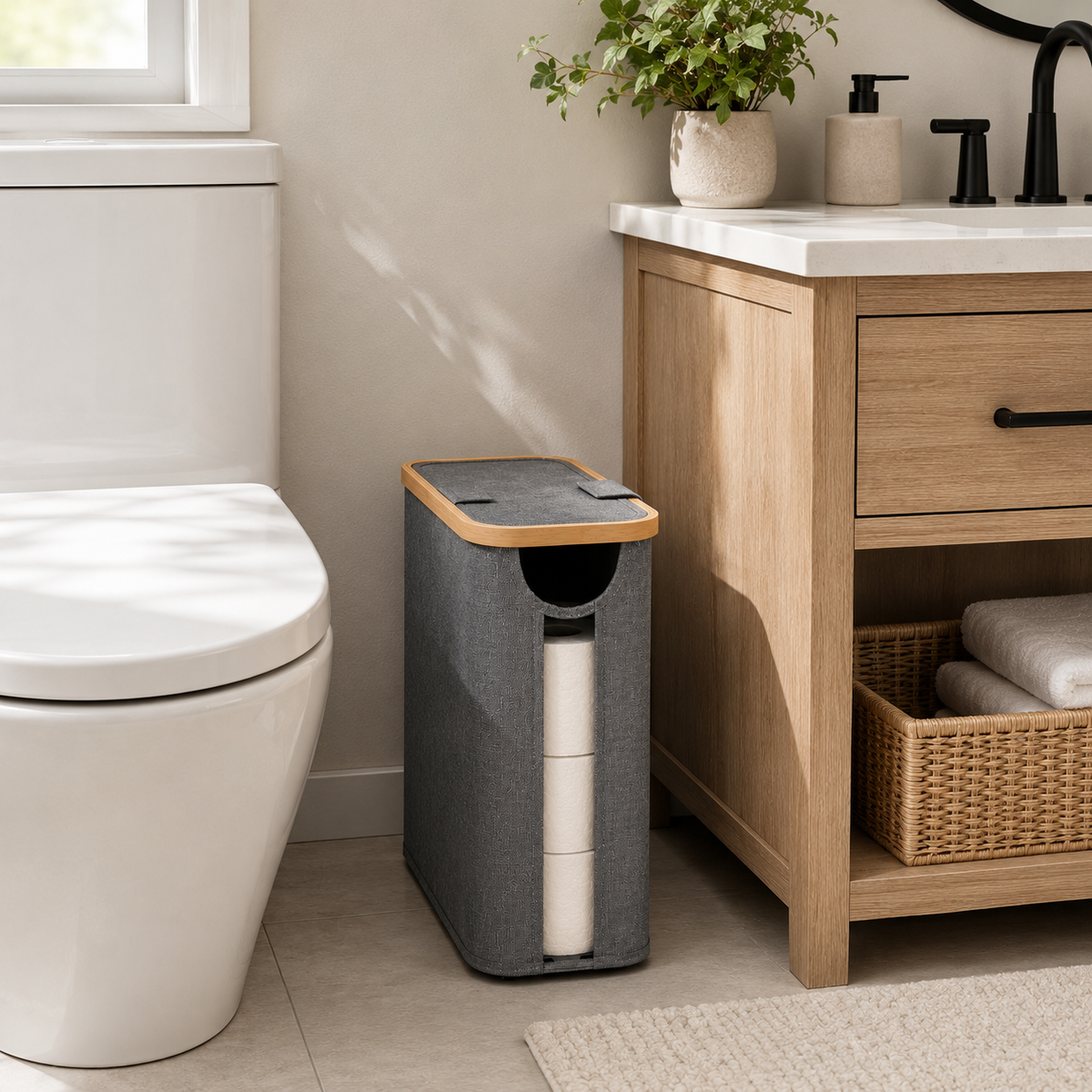 Elegant Toilet Roll Organizer