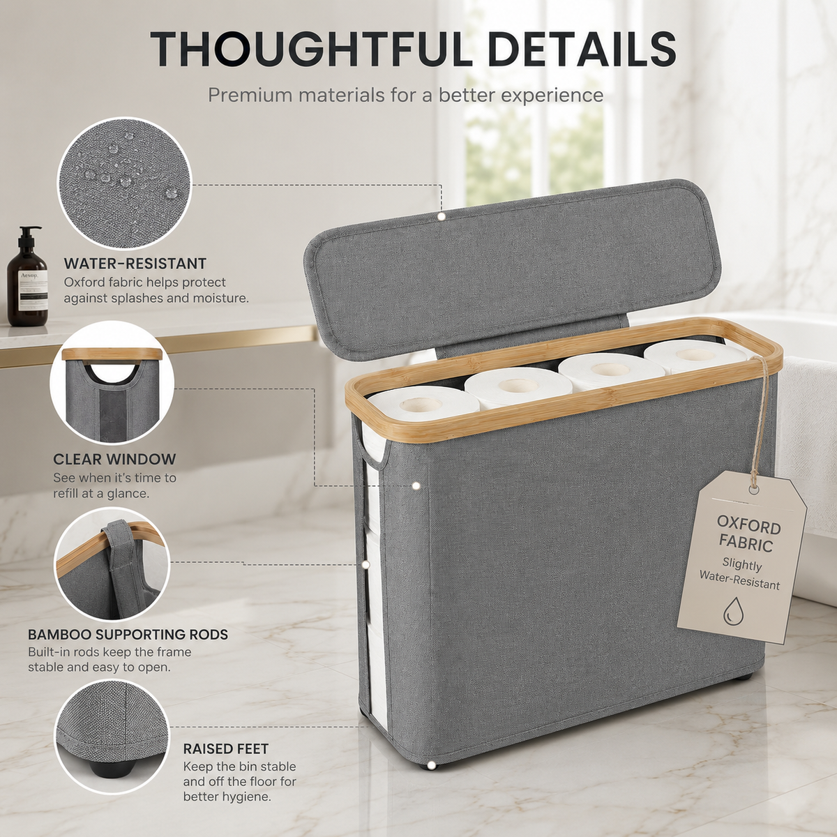 Elegant Toilet Roll Organizer