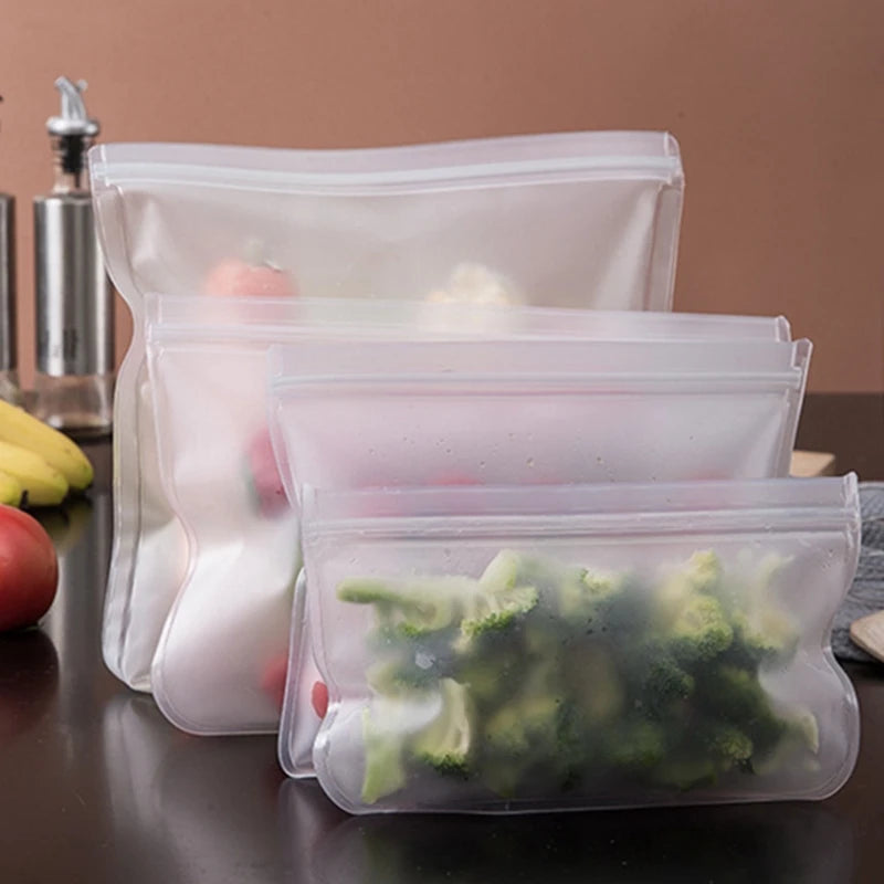 5PC Reusable Silicone Food Storage Bags