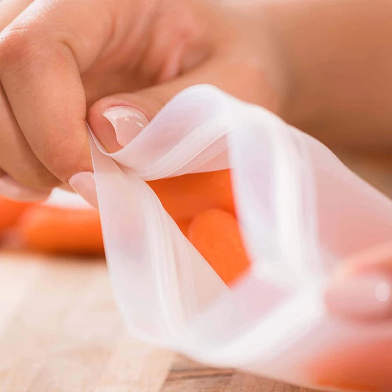 5PC Reusable Silicone Food Storage Bags
