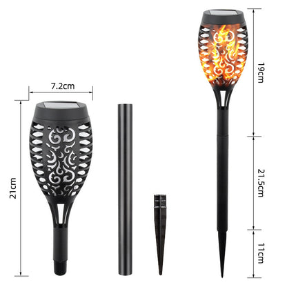 12LED Solar Flame Torch Lights