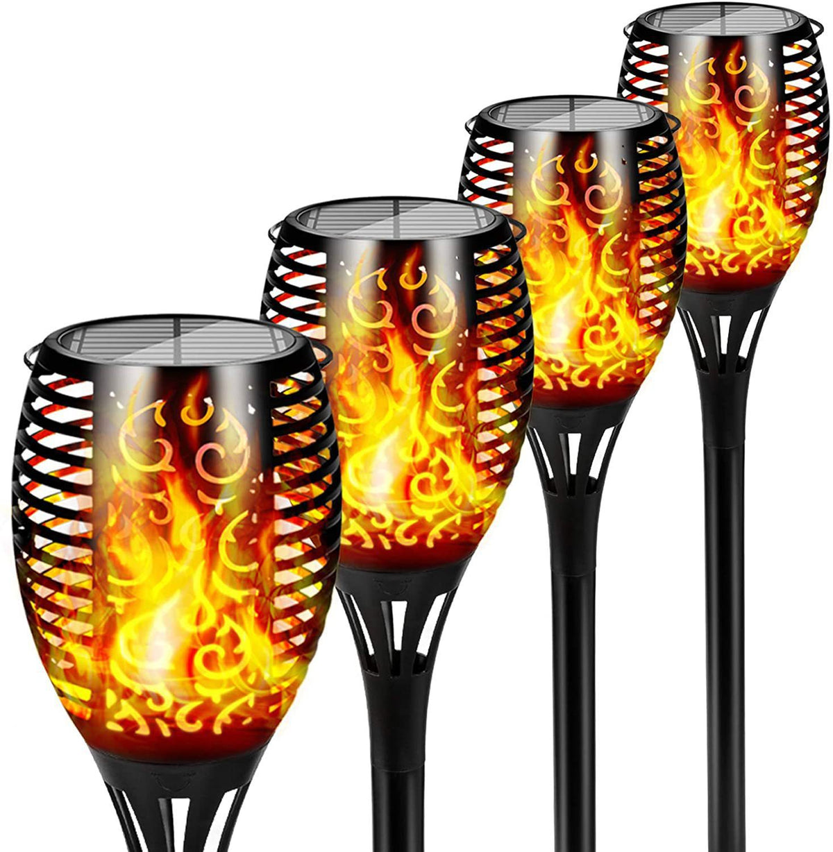 12LED Solar Flame Torch Lights