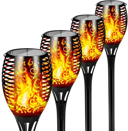 12LED Solar Flame Torch Lights