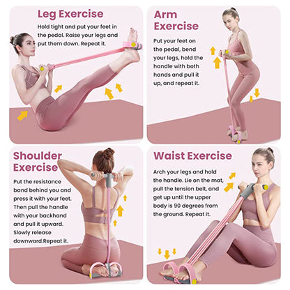 4-Tube Resistance Band with Pedals