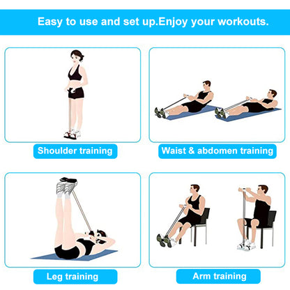 4-Tube Resistance Band with Pedals