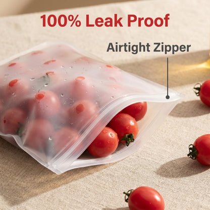5PC Reusable Silicone Food Storage Bags