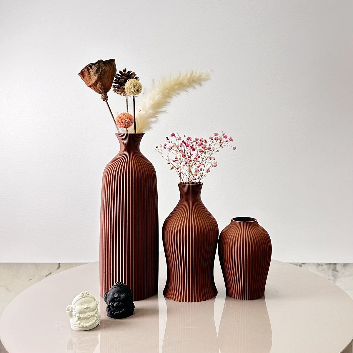 Elegant 3-Piece Decorative Vase Set