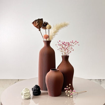 Elegant 3-Piece Decorative Vase Set