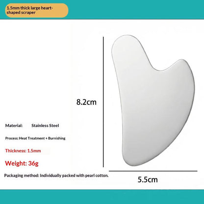 Stainless Steel Heart Gua Sha