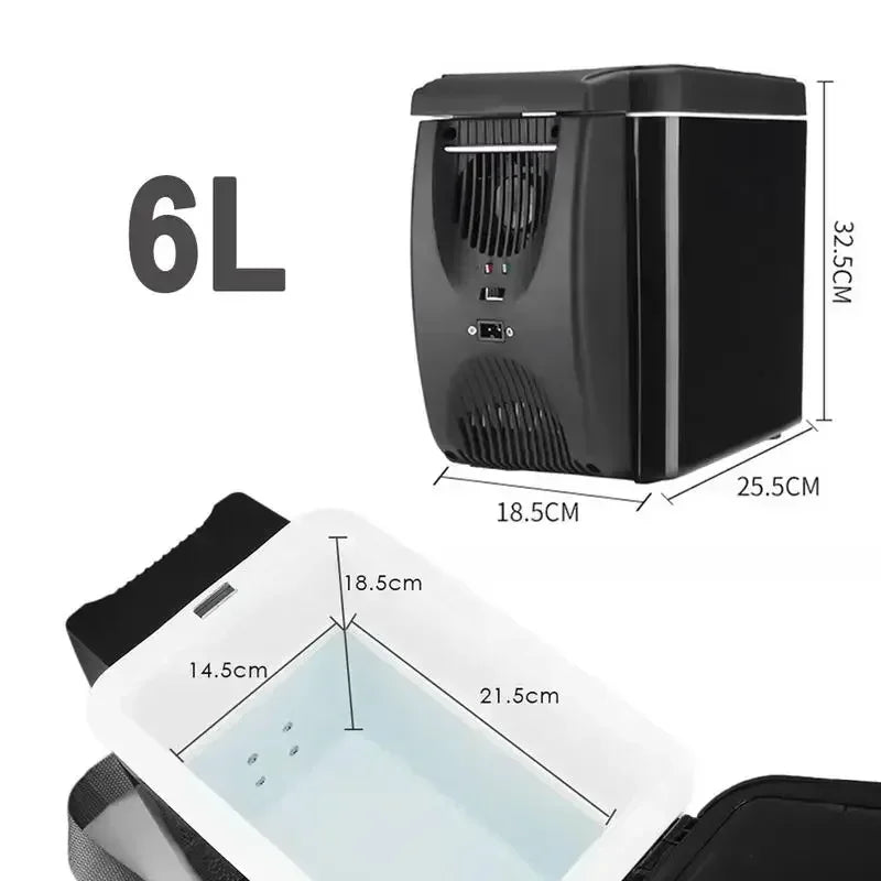 6L Portable Car Mini Fridge