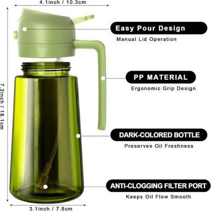 470ML 2-in-1 Oil Sprayer & Dispenser